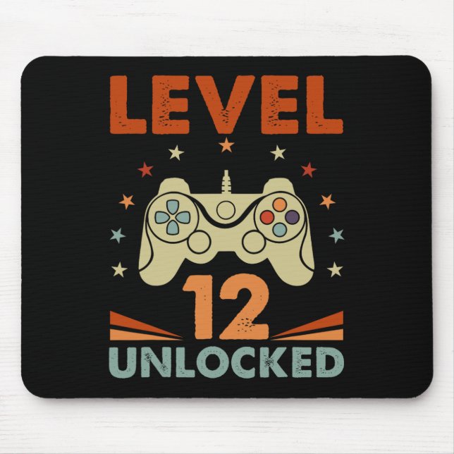 Mousepad Nível 12 12 de jogador de vídeo desbloqueado Anive (Frente)