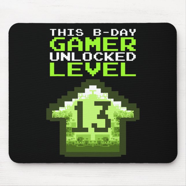 Mousepad Nível 13 - 13 Birthda do do Jogo de Aniversário De (Frente)