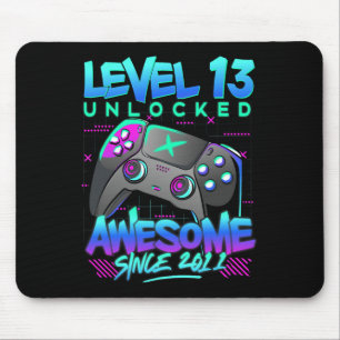 Mousepad Nível 13 Desbloqueado Garoto De 13 Anos 13 B