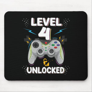 Mousepad Nível 4 Desbloqueado Jogo de Vídeo 4º Aniversário