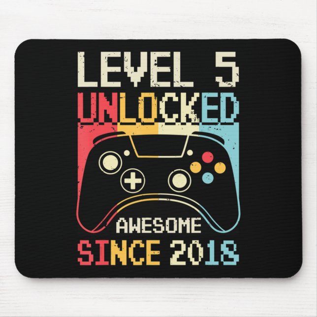Mousepad Nível 5 - 5 de jogos de vídeo desbloqueados - Aniv (Frente)