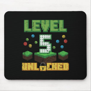 Mousepad Nível 5 Desbloqueado Pixel Gamer 5º Aniversário Jo