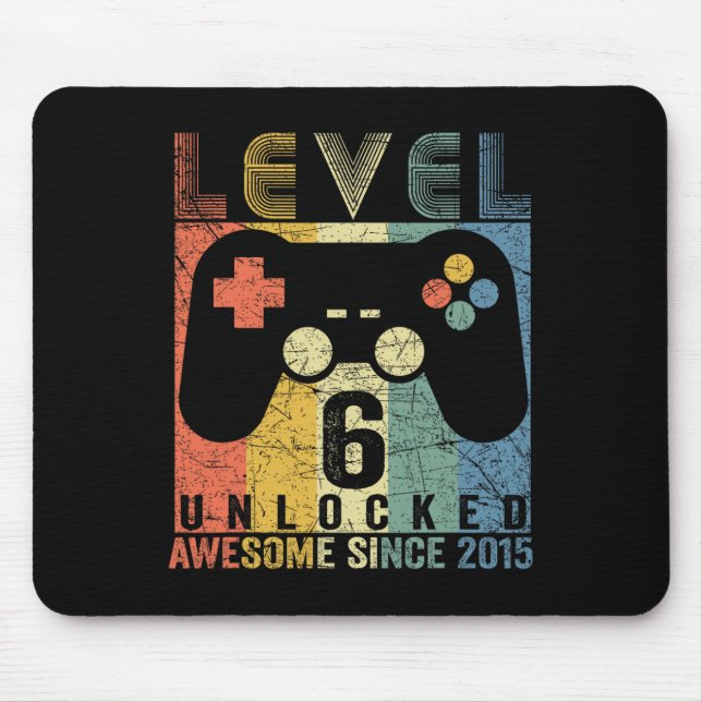 Mousepad Nível 6 Desbloqueado 6 de Jogo de Vídeo Fantástico (Frente)