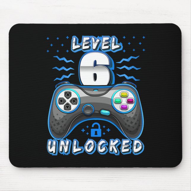 Mousepad Nível 6 Desbloqueado Jogo de Vídeo Aniversário de  (Frente)