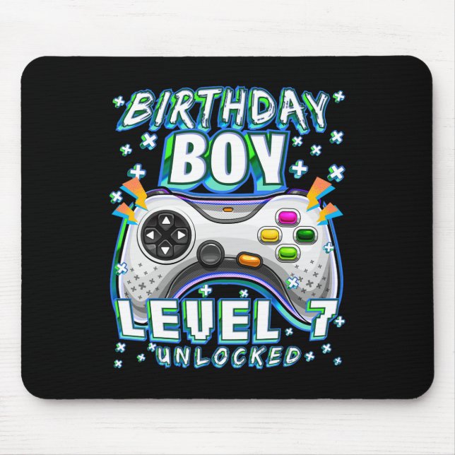 Mousepad Nível 7 7 do jogo de vídeo desbloqueado Birthday G (Frente)