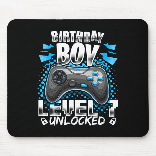 Mousepad Nível 7 Desbloqueado Jogo de Vídeo 7º Aniversário  (Frente)