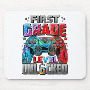 Mousepad Nível da 1ª Série Desbloqueado Jogos Gamer Meninos
