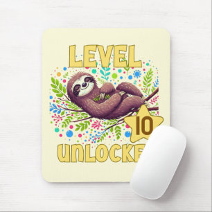 Mousepad Nível de Largura Design do Jogador de Aniversário