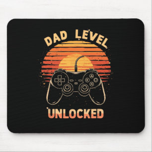 Mousepad Nível de Pai Desbloqueado Engraçado Retro Novo Pai