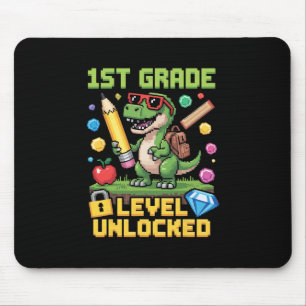 Mousepad Nível Desbloqueado 1ª Série Dinossauro Jogo de Vol