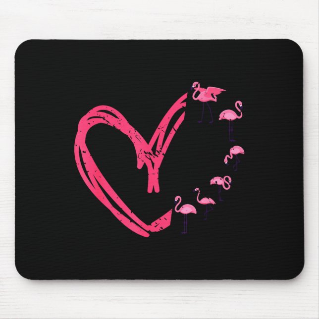 Mousepad Nk Animal Valentines Day Gift Flamingo  (Frente)