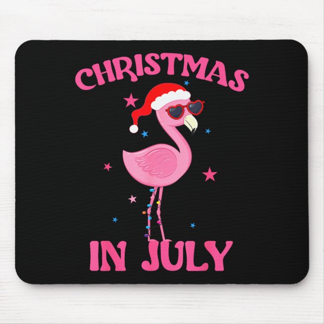 Mousepad Nk Flamingo In Santa Hat Christmas In July Girl  (Frente)