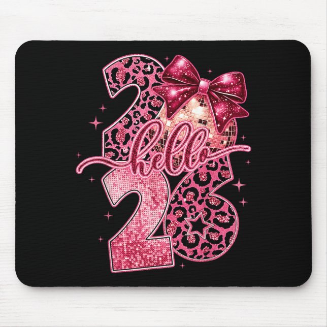 Mousepad Nk Leopard Hello 2026 Happy New Year Party Nye  (Frente)