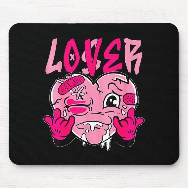 Mousepad Nk Loser Lover Nk Drip Heart Matching Tee For Men  (Frente)