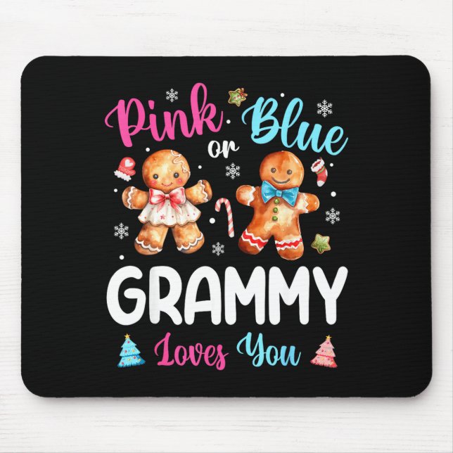 Mousepad Nk Or Blue Grammy Loves You Gender Reveal Christma (Frente)