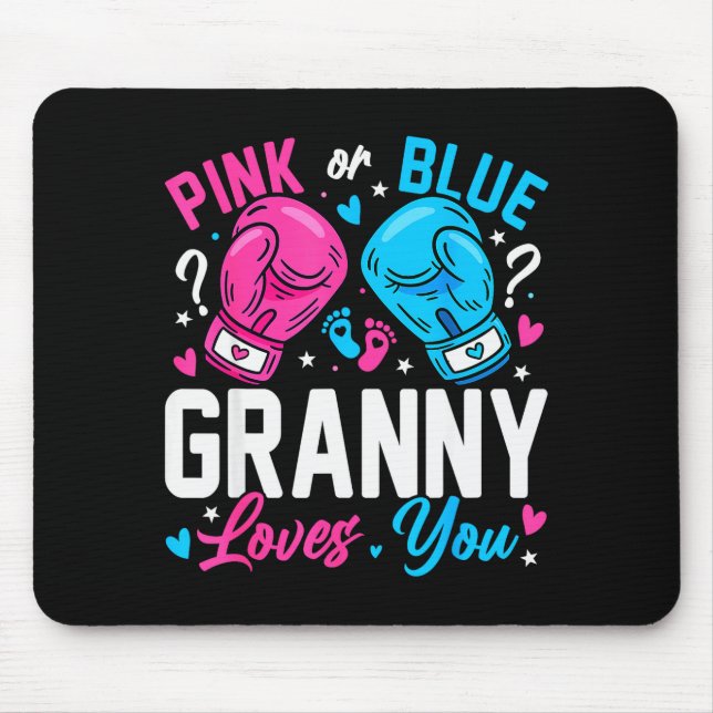 Mousepad Nk Or Blue Granny Loves You Boxing Gender Reveal  (Frente)
