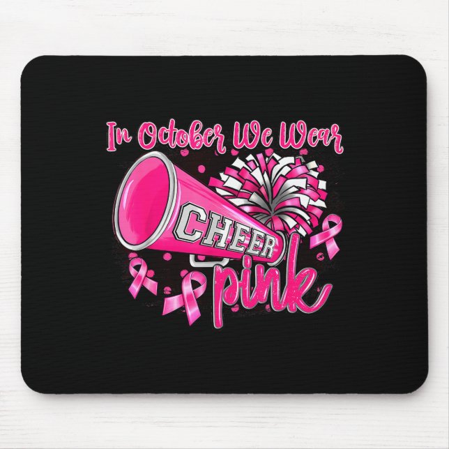Mousepad Nk Out Football Cheer For The Breast Cancer Awaren (Frente)