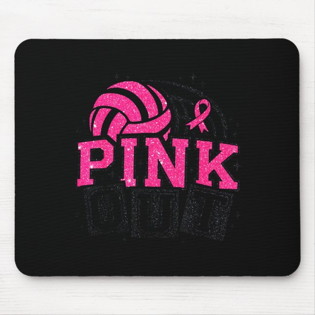 Mousepad Nk Out Volleyball Breast Cancer Awareness Suprt Ri (Frente)