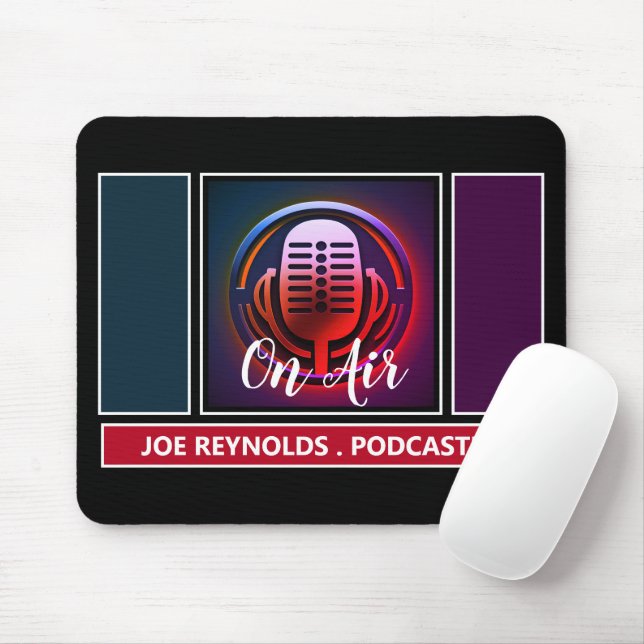 Mousepad No Air Podcaster, Retro Podcast (Com mouse)