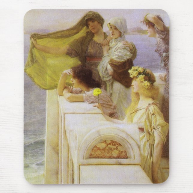 Mousepad No Berço de Afrodite, por Sir Lawrence Alma Tadema (Frente)