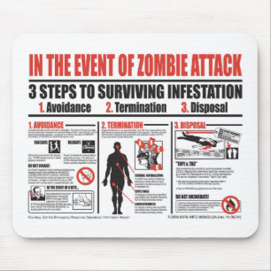 Mousepad No caso do TAPETE DO RATO do ataque do zombi