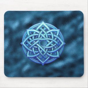 Mousepad Nó Celta Azul Ártico Metálico Nuvens Escuras