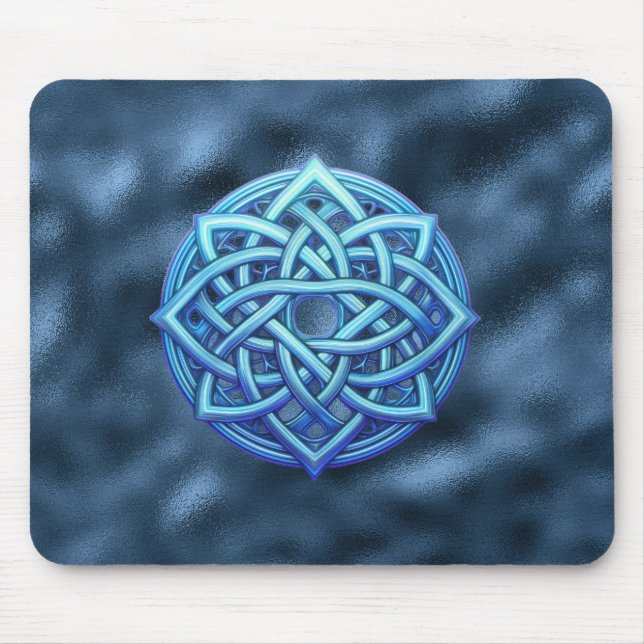 Mousepad Nó Celta Azul Ártico Metálico Nuvens Escuras (Frente)