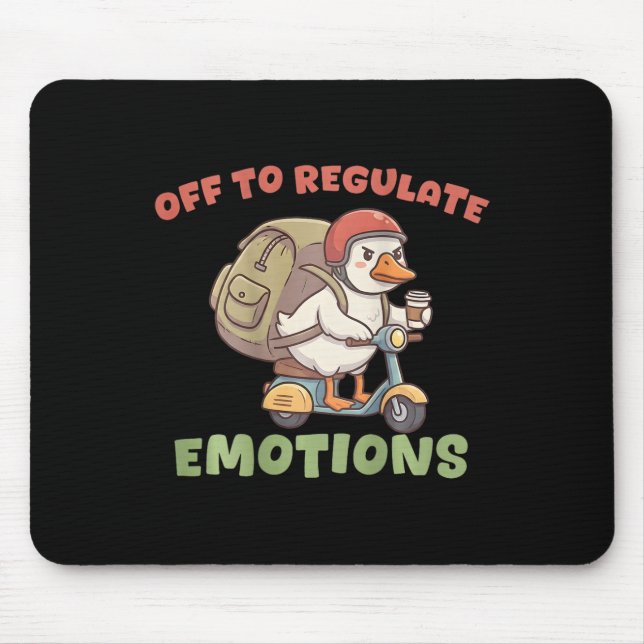 Mousepad (no Ck) Indo para Regular Emoções Ganso Engraçado  (Frente)