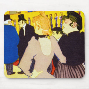 Mousepad No Clube Noturno por Toulouse Lautrec, Arte Antiga