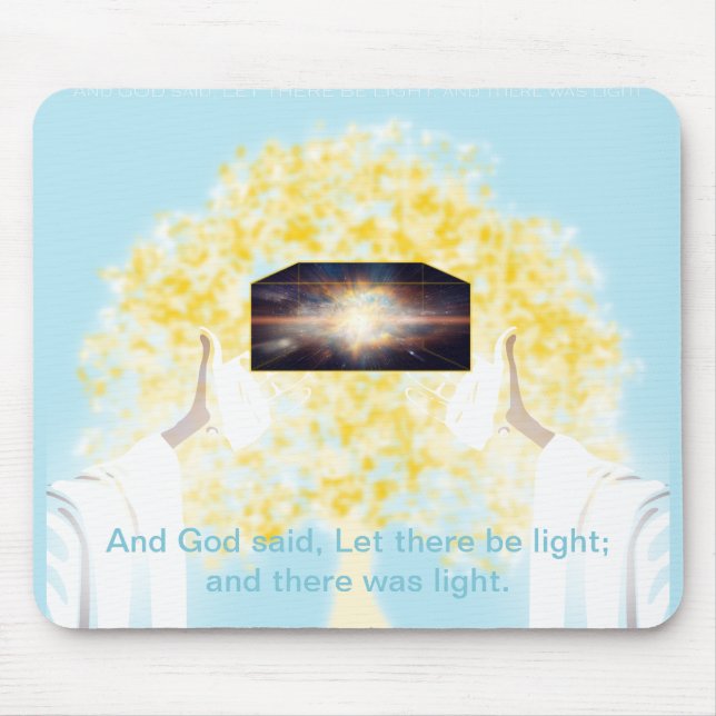 Mousepad No começo DEUS disse que deveria haver luz (Frente)