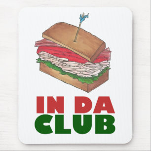 Mousepad No Da Club Turkey Club Sandwich Engraçado Foodie D
