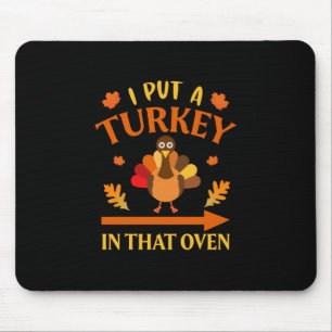 Mousepad No Dia De Ação De Graças, Pus Uma Turquia Nisso