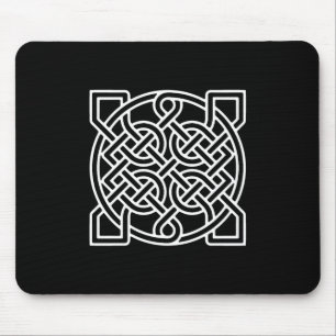 Mousepad Nó do Marinheiro Celta, Branco num Fundo Negro