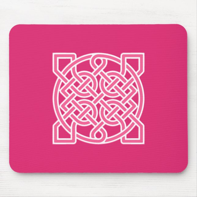 Mousepad Nó do Marinheiro Celta, Rosa de Fuchsia e Branco (Frente)