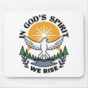 Mousepad No espírito de Deus que levanta - fé e liberdade