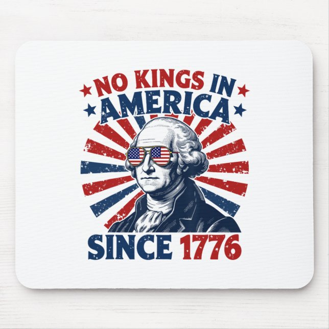 Mousepad No Kings In America Since 1776 Distressed Flag Usa (Frente)