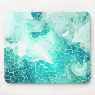 Mousepad No mar, impressão de mosaico abstrato.