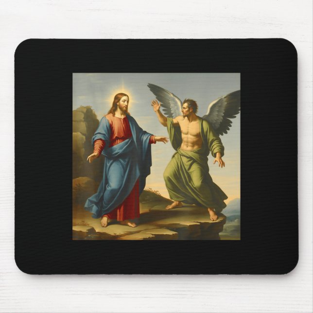 Mousepad No Monte Jesus Satan Tenta Cristo (Frente)