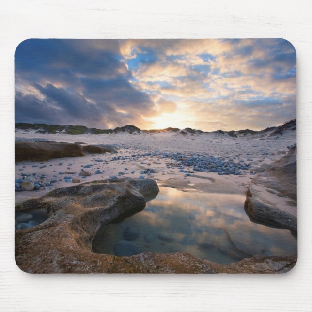 Mousepad No por do sol em uma poça (Frente)