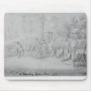 Mousepad No quadrado de Bloomsbury durante a onda de calor,
