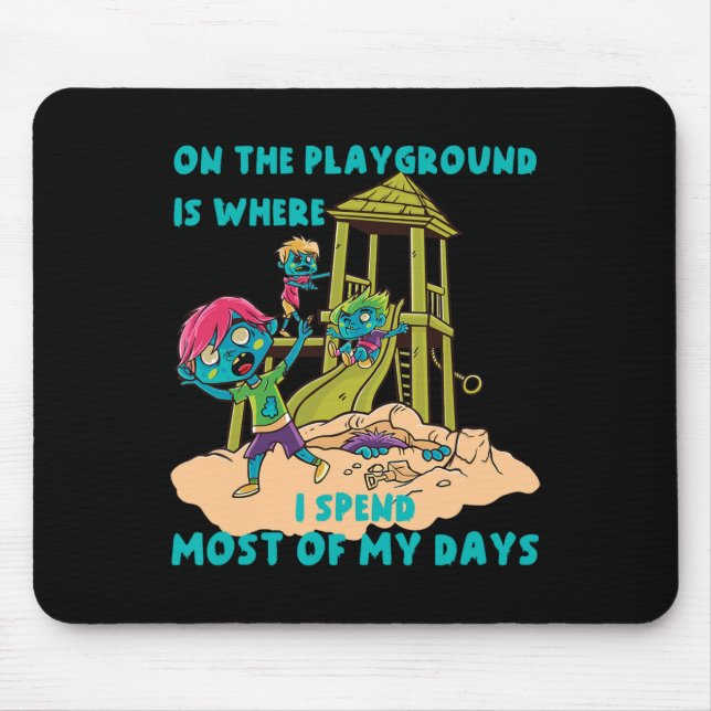 Mousepad No Teto De Zombie Do Dia Das Bruxas (Frente)