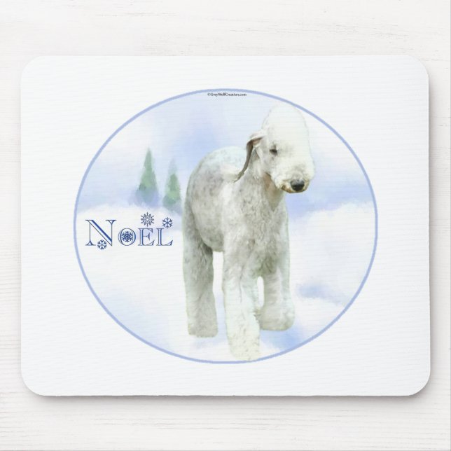 Mousepad Noel Bedlington Terrier (Frente)