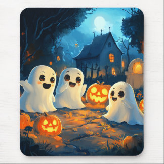 Mousepad Noite Assustadora e Caprichosa Fantasmas de Hallow
