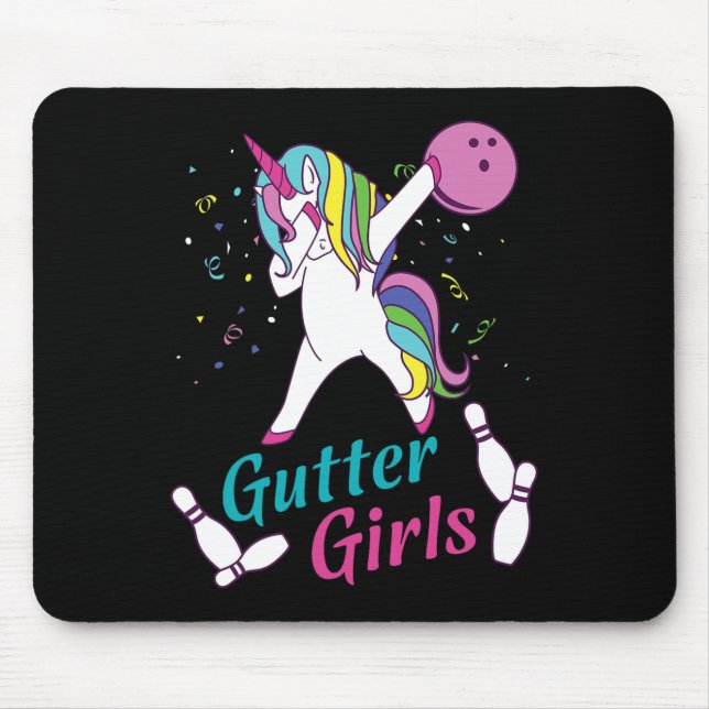 Mousepad Noite da Liga do Time de Boliche Unicórnio das Gut (Frente)