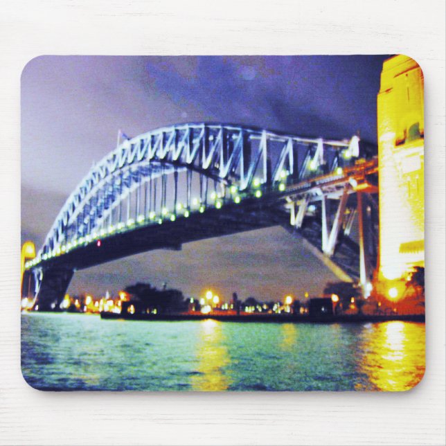 Mousepad noite da ponte de Sydney Harbor (Frente)