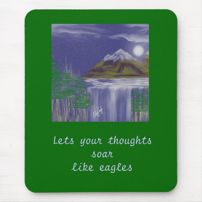 Mousepad Noite do boné da neve (Frente)