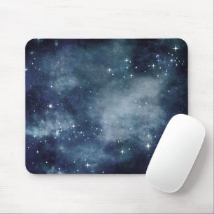 Mousepad Noite Estrelada Céu Azul Estrelas Amantes Universo