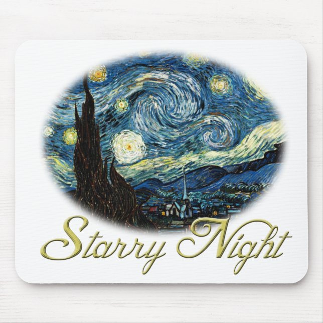 Mousepad Noite Estrelada, Vincent Van Gogh. (Frente)