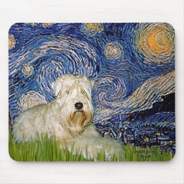 Mousepad Noite Estrelada - Wheaten Terrier 1 (Frente)