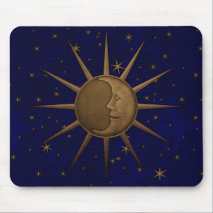 Mousepad Noite estrelado da lua celestial de Sun